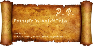 Pattyán Valéria névjegykártya